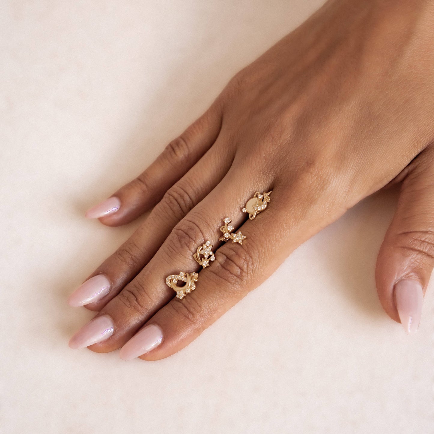 Cascading Blossom Stud Earrings Sterling Silver