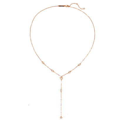 Cherish Y Chain Necklace Sterling Silver Gold