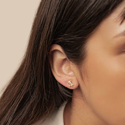 Christmas Tree & Gingerbread Stud Earrings Sterling Silver