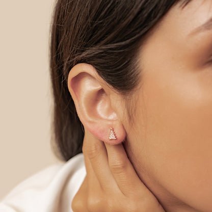 Christmas Tree & Gingerbread Stud Earrings Sterling Silver