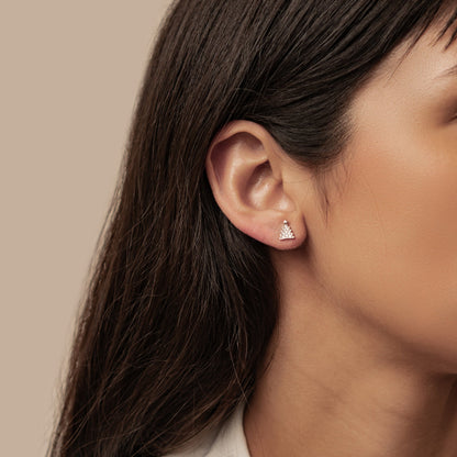 Christmas Tree & Gingerbread Stud Earrings Sterling Silver