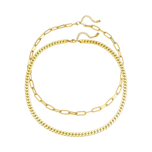 Chunky Chain Necklace Set Waterproof