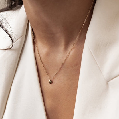 Chunky Heart Pendant Necklace Waterproof