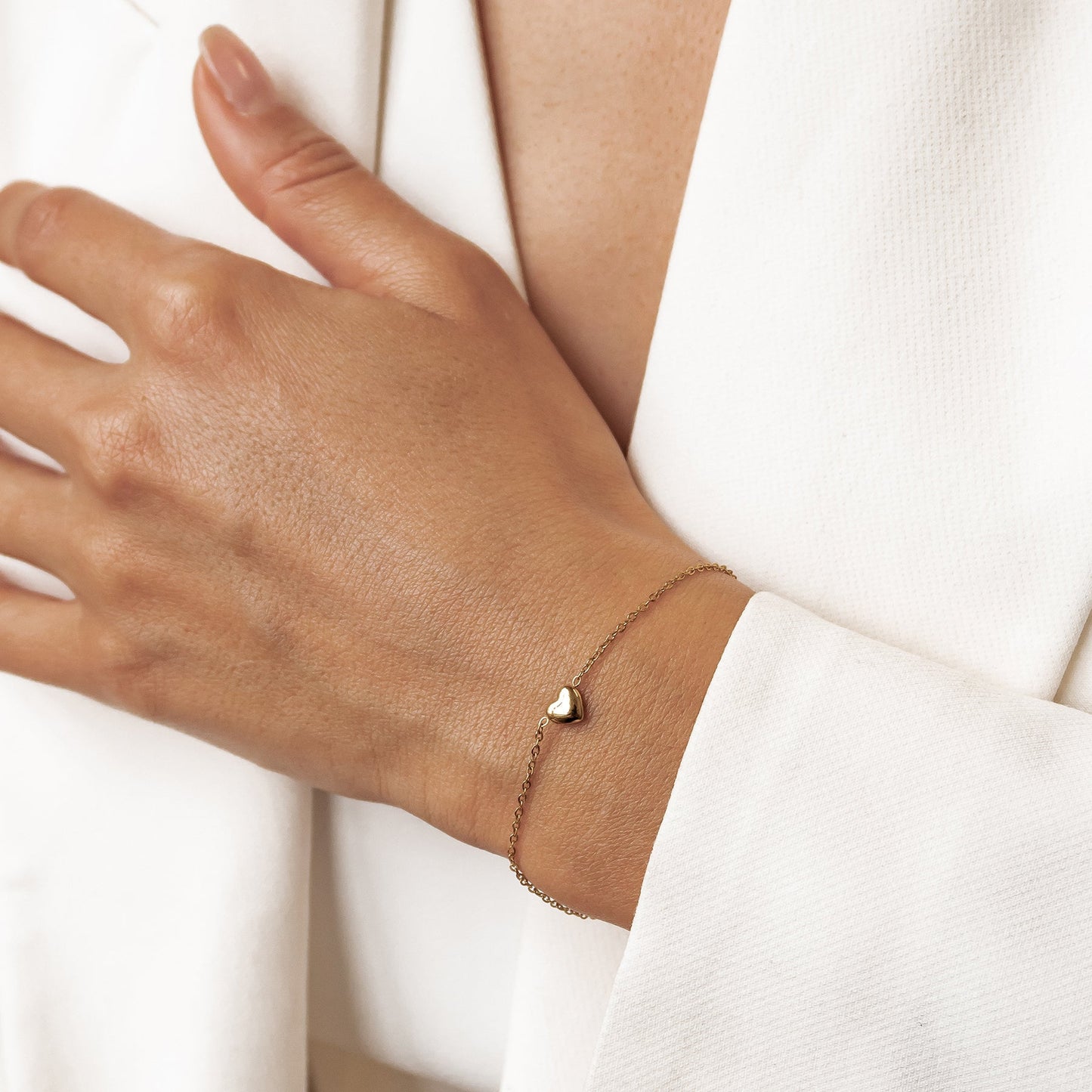 Chunky Heart Pendant Necklace Waterproof