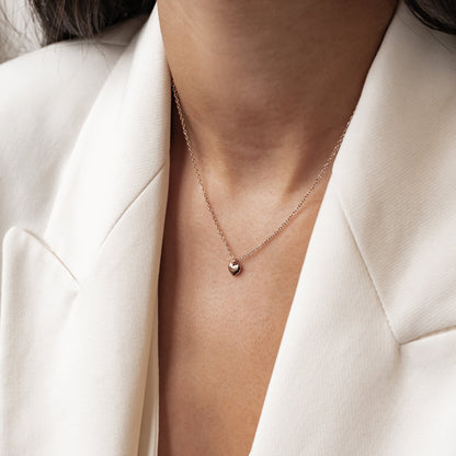 Chunky Heart Pendant Necklace Waterproof