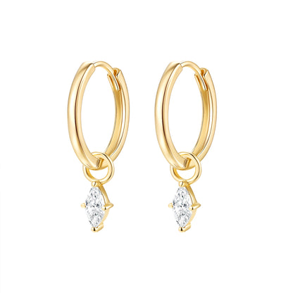 Clarity Hoop Earrings 14K Gold