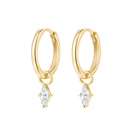 Clarity Hoop Earrings 14K Gold