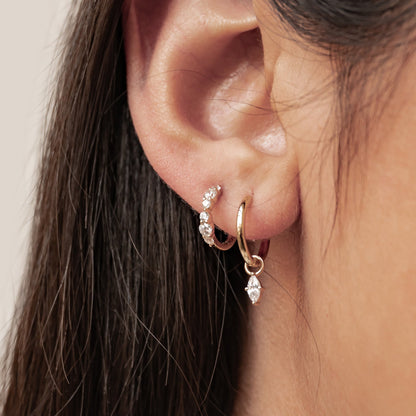 Clarity Hoop Earrings 14K Gold