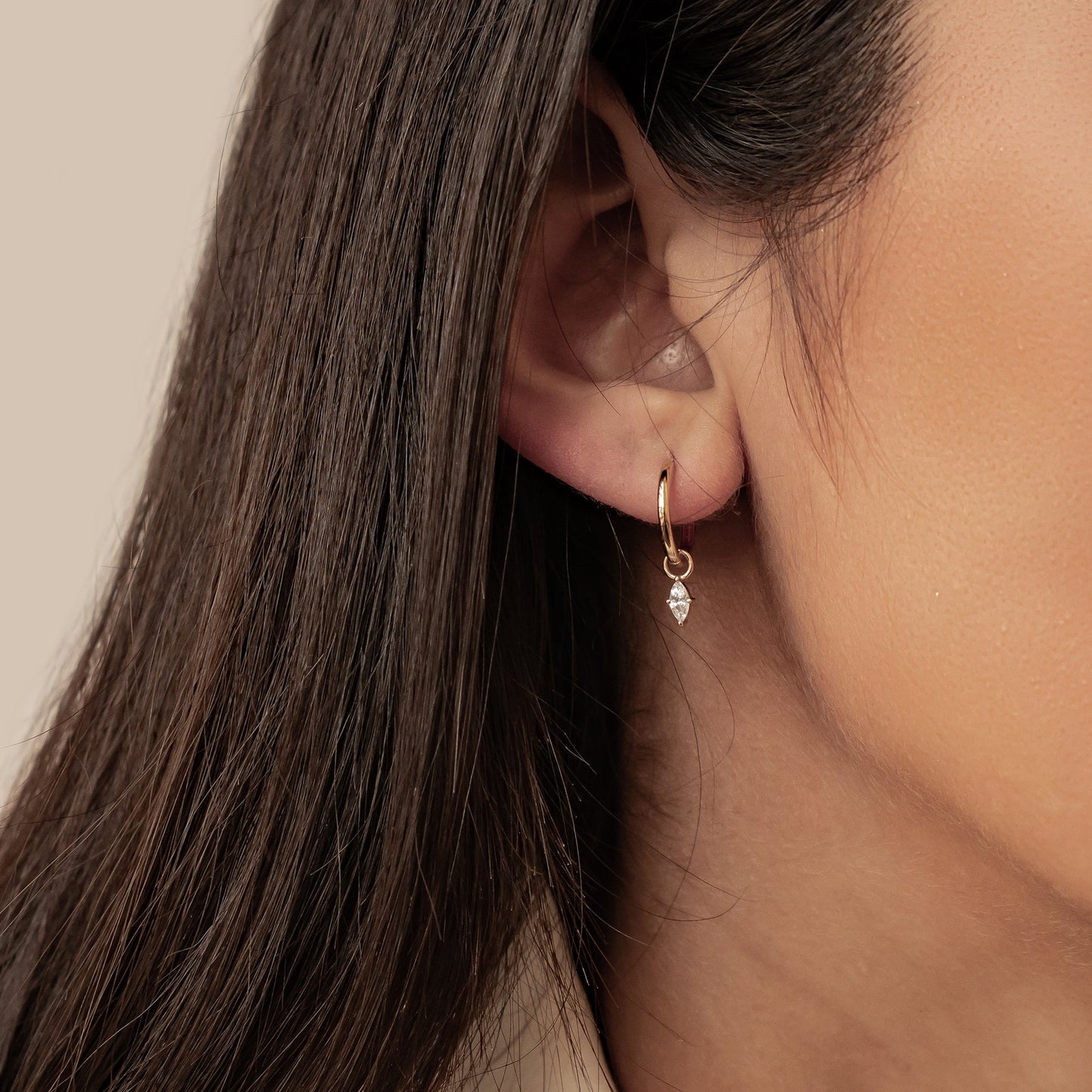 Clarity Hoop Earrings 14K Gold