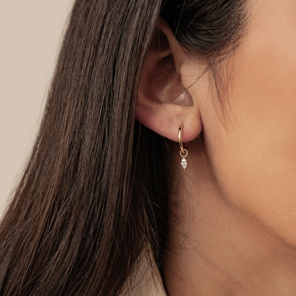 Clarity Hoop Earrings 14K Gold