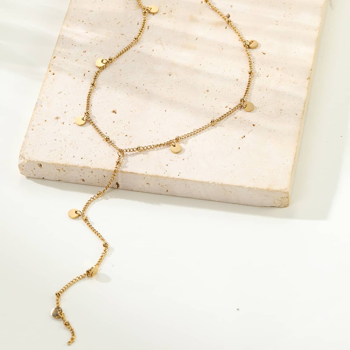 Coin Y Lariat Necklace Waterproof