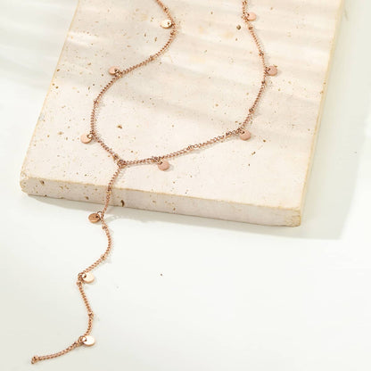 Coin Y Lariat Necklace Waterproof
