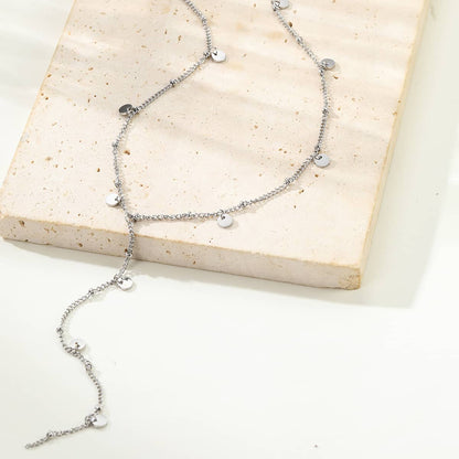 Coin Y Lariat Necklace Waterproof