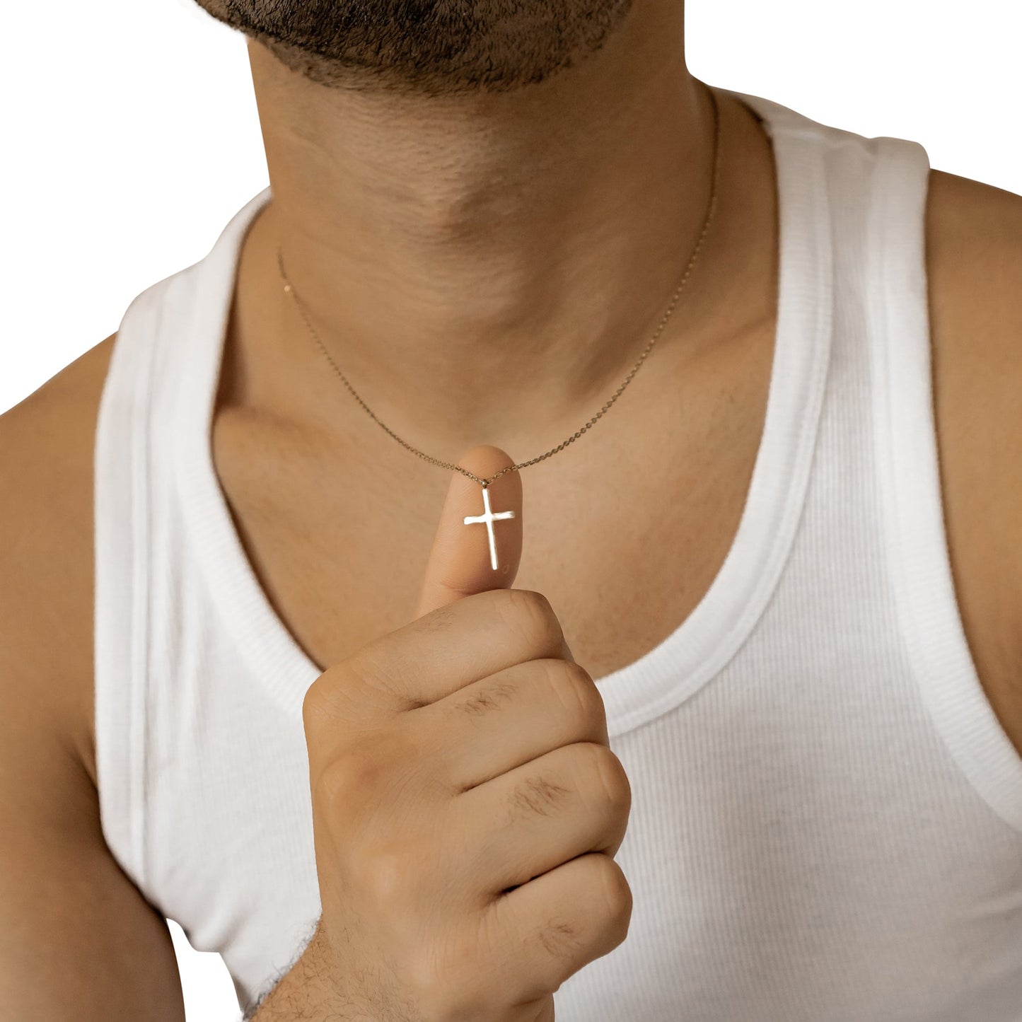 Cross Pendant Necklace Waterproof 55-60cm