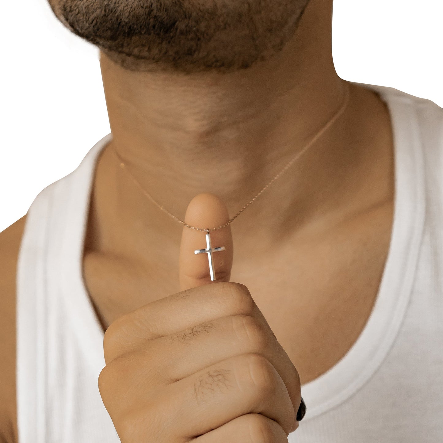 Cross Pendant Necklace Waterproof 55-60cm