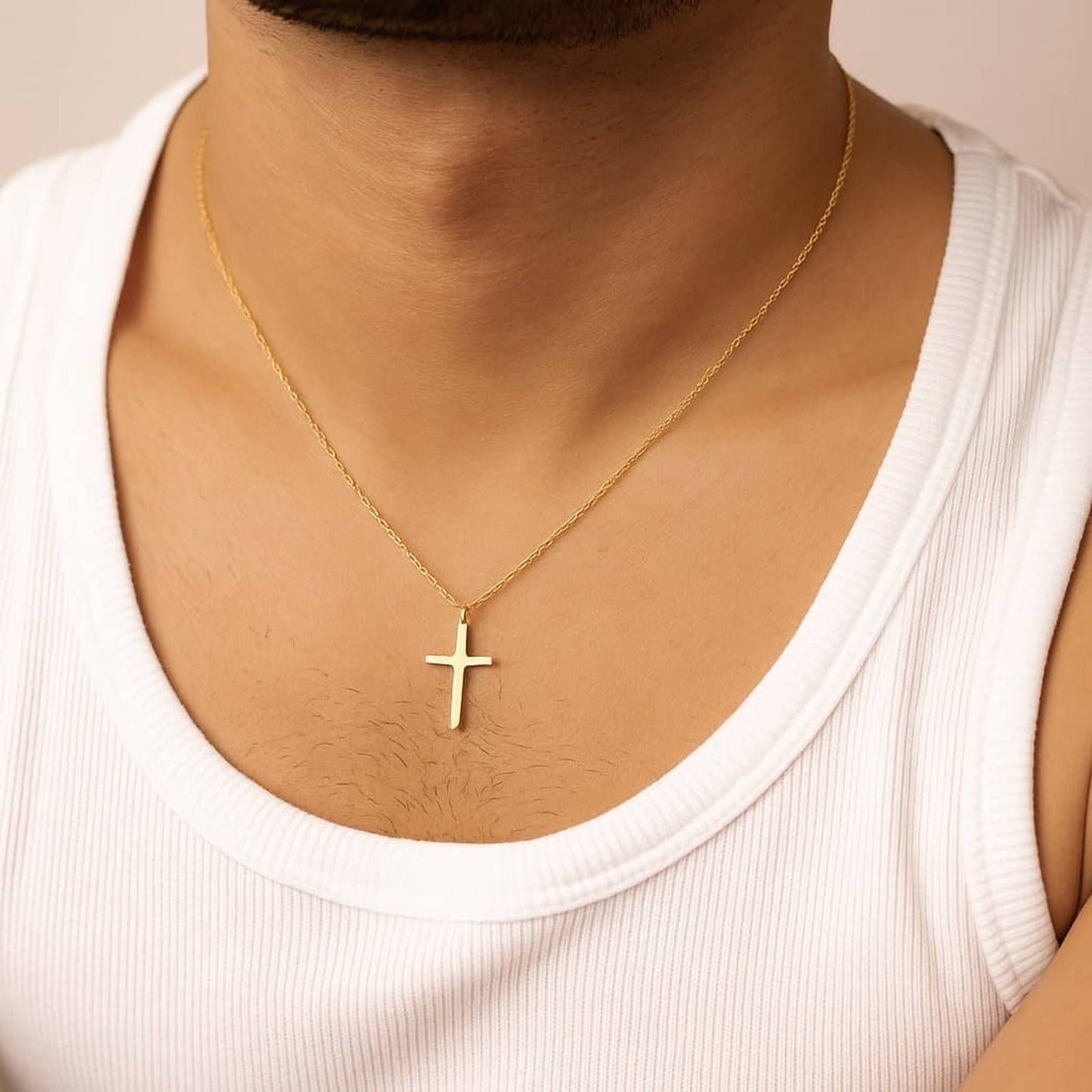 Cross Pendant Necklace Waterproof 55-60cm