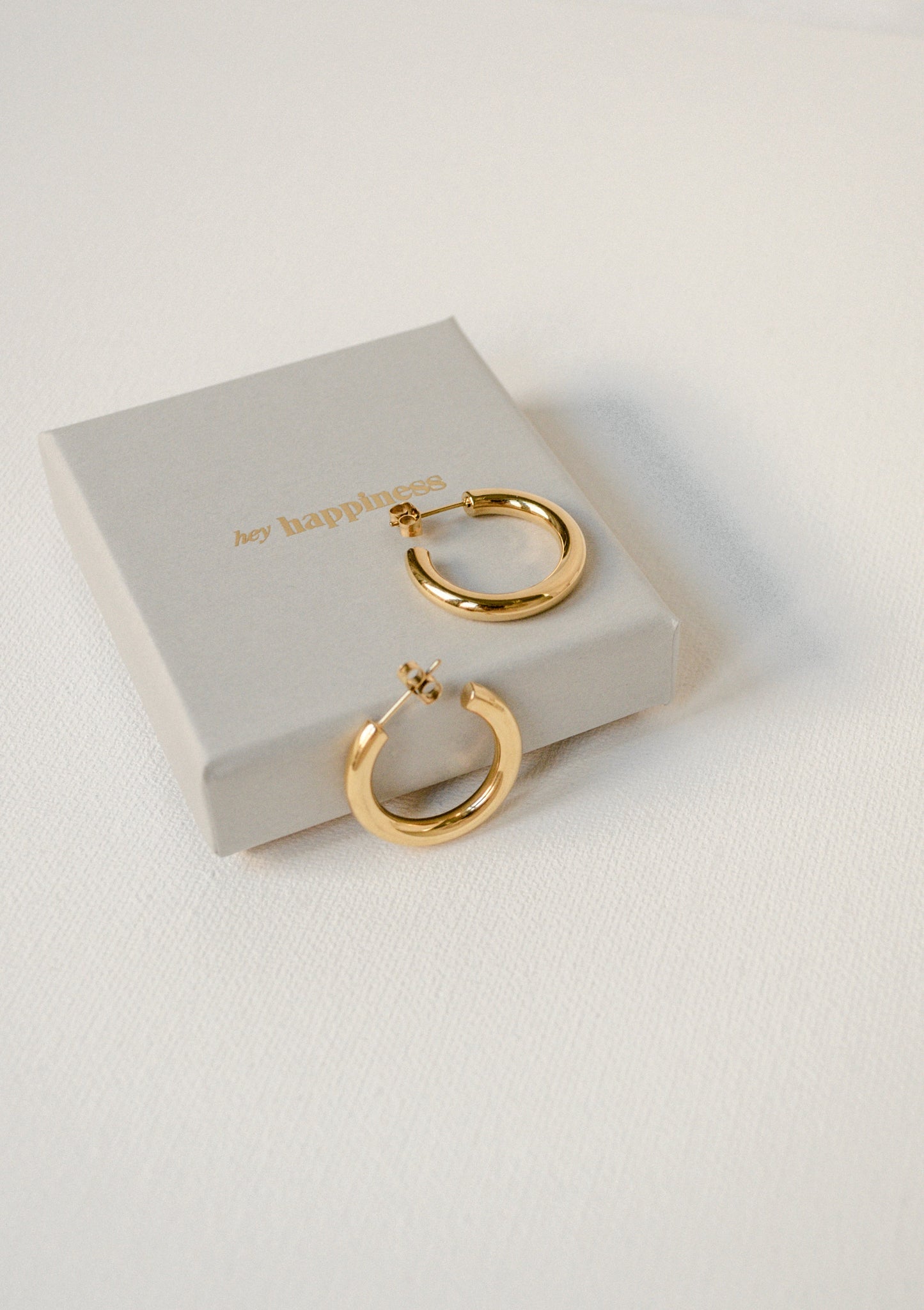 Small Round Hoop Earrings Gold
