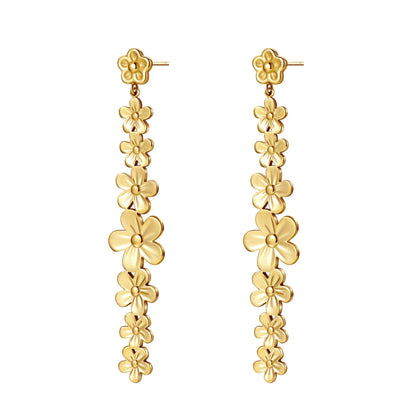 Daisy Cascade Drop Earrings Waterproof