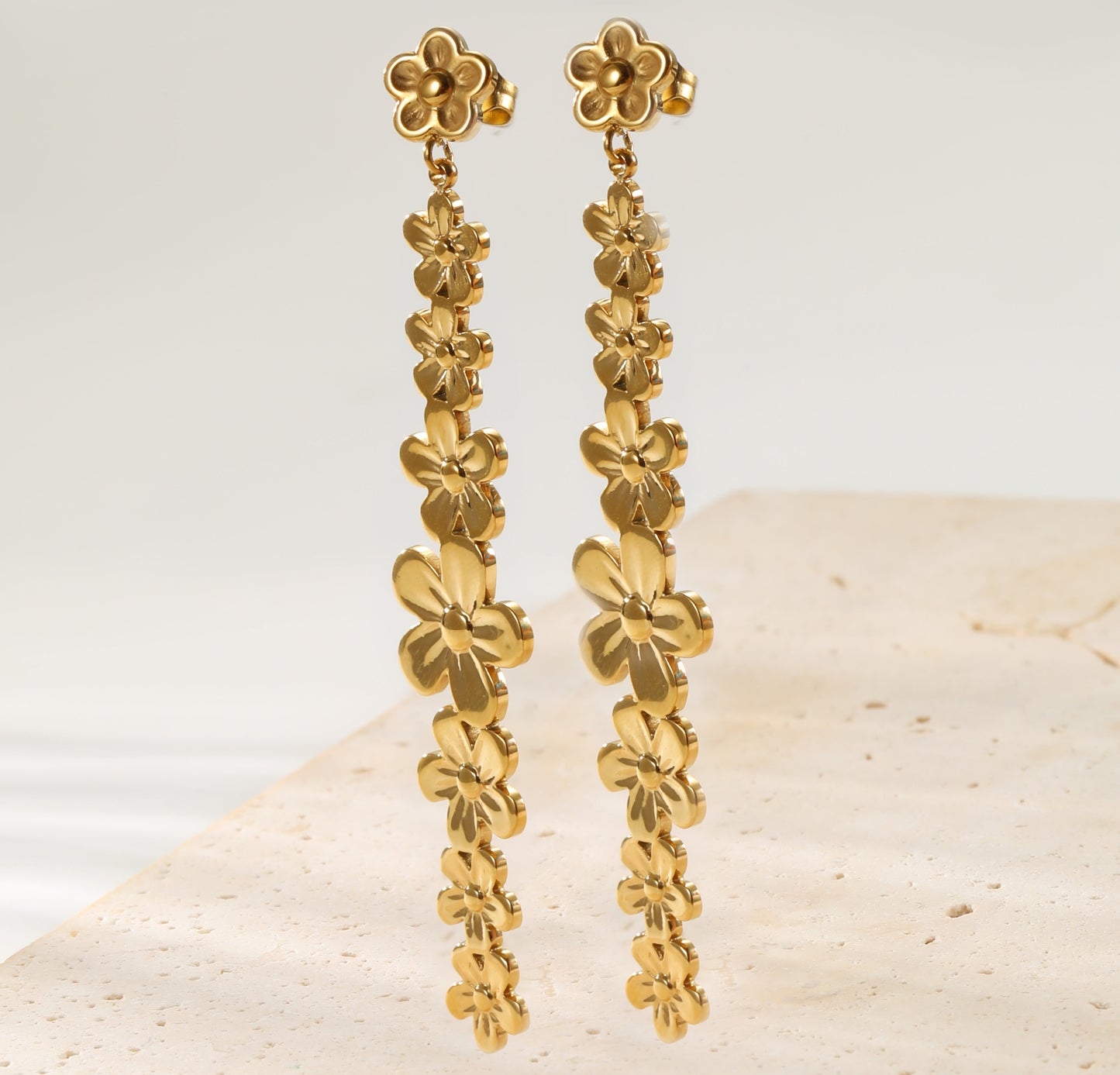 Daisy Cascade Drop Earrings Waterproof