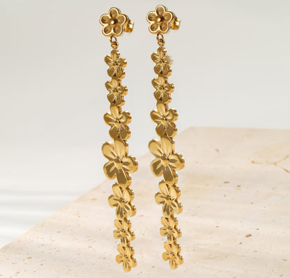 Daisy Cascade Drop Earrings Waterproof
