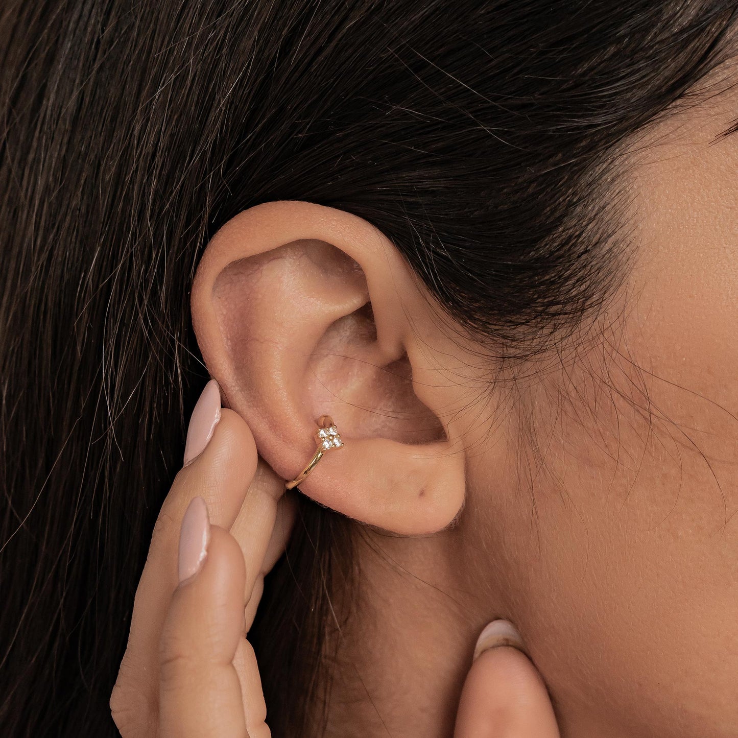 Daisy Ear Cuff Sterling Silver