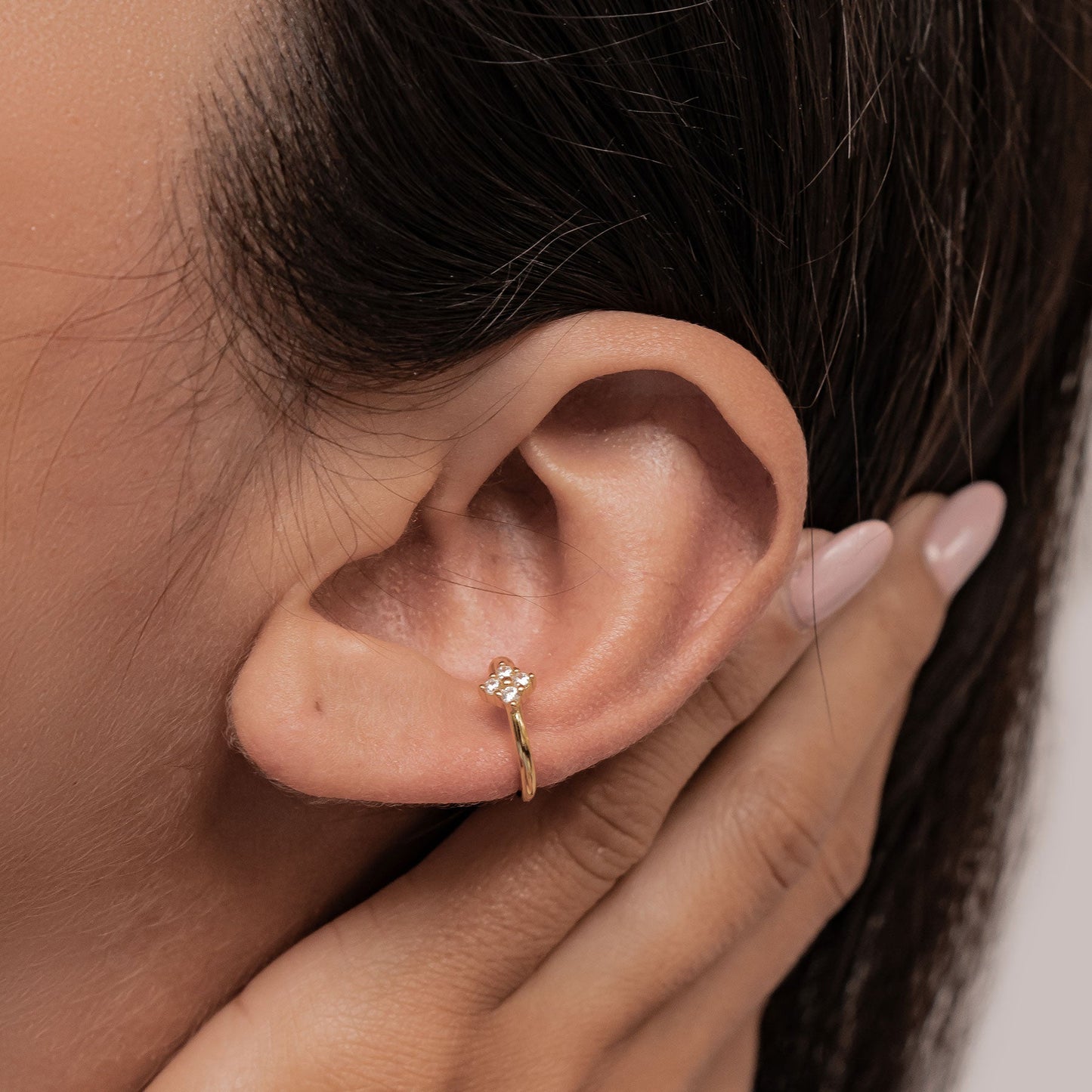 Daisy Ear Cuff Sterling Silver