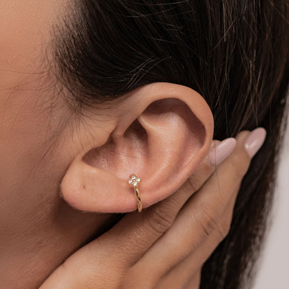 Daisy Ear Cuff Sterling Silver