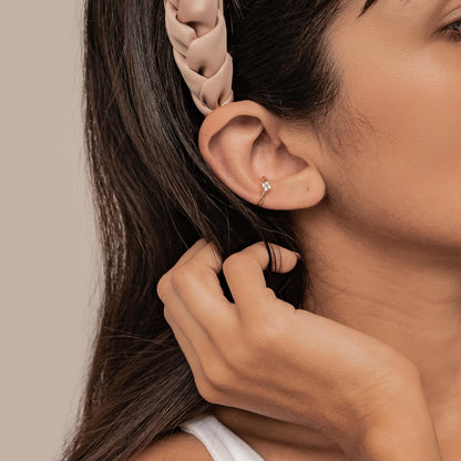 Daisy Ear Cuff Sterling Silver