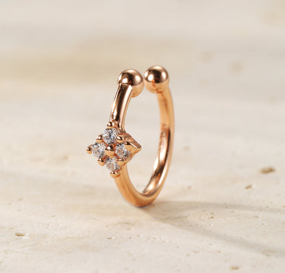 Daisy Ear Cuff Sterling Silver