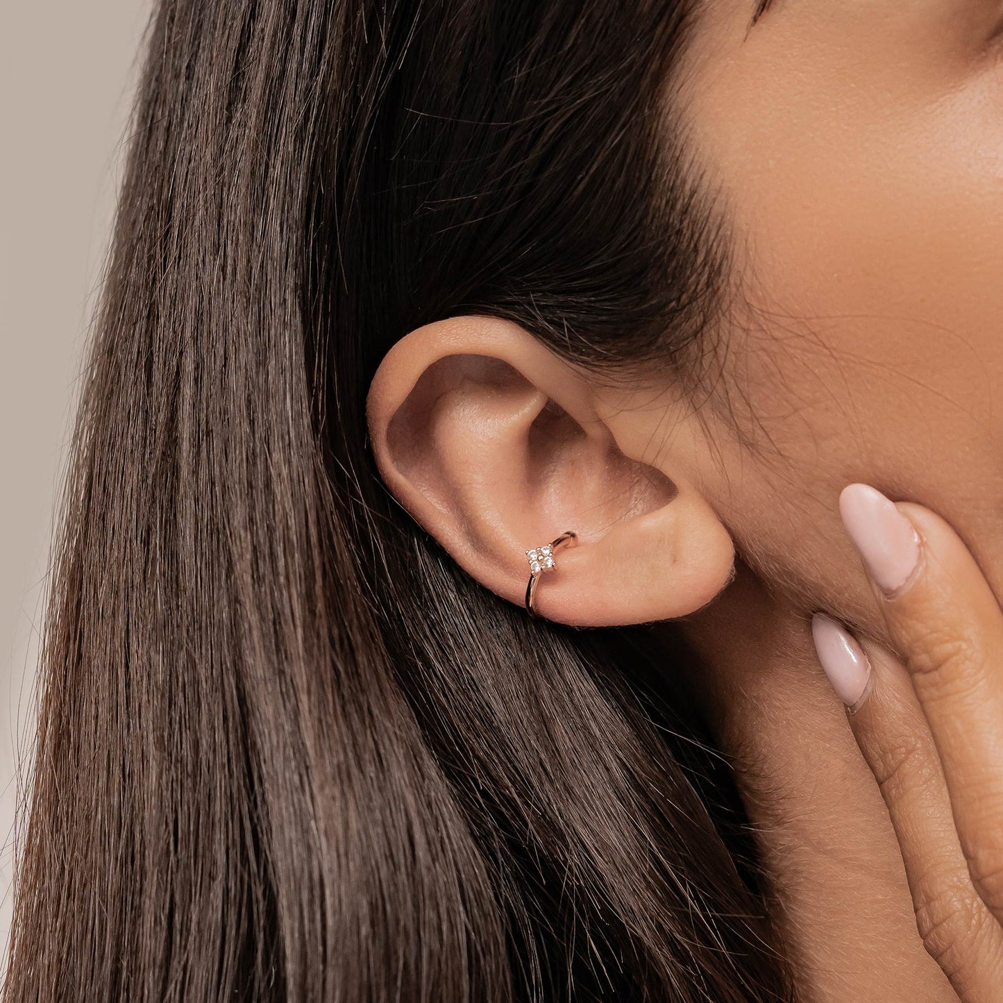 Daisy Ear Cuff Sterling Silver