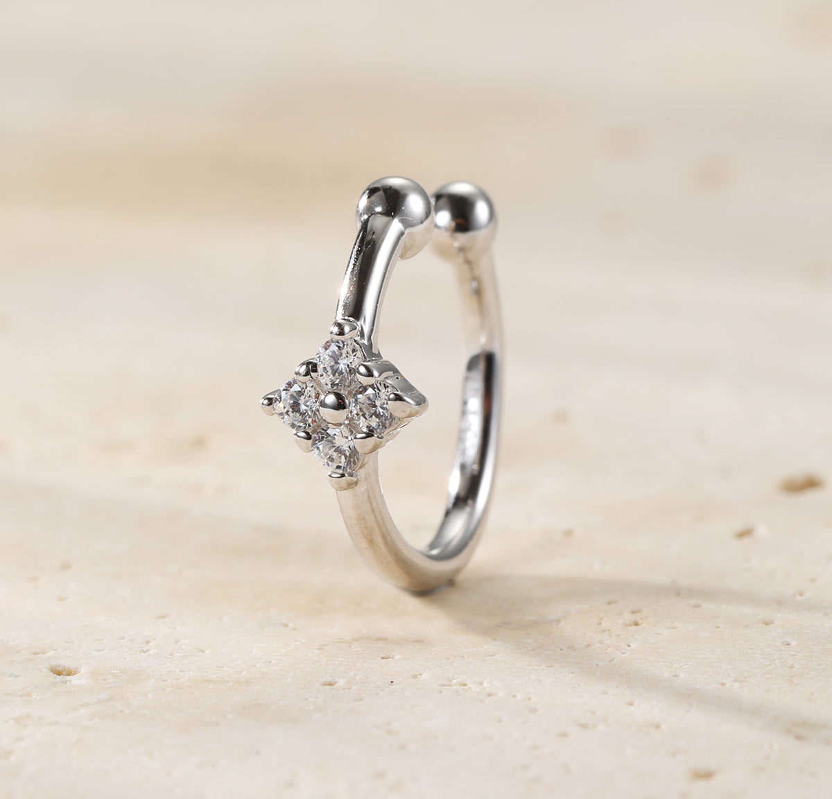 Daisy Ear Cuff Sterling Silver