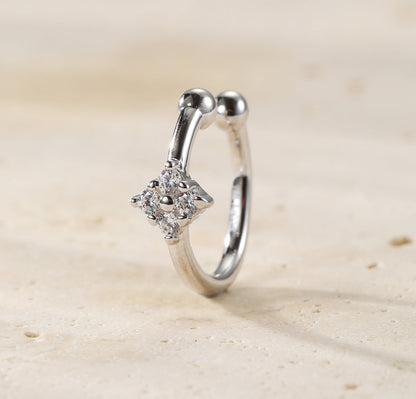 Daisy Ear Cuff Sterling Silver