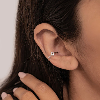 Daisy Ear Cuff Sterling Silver