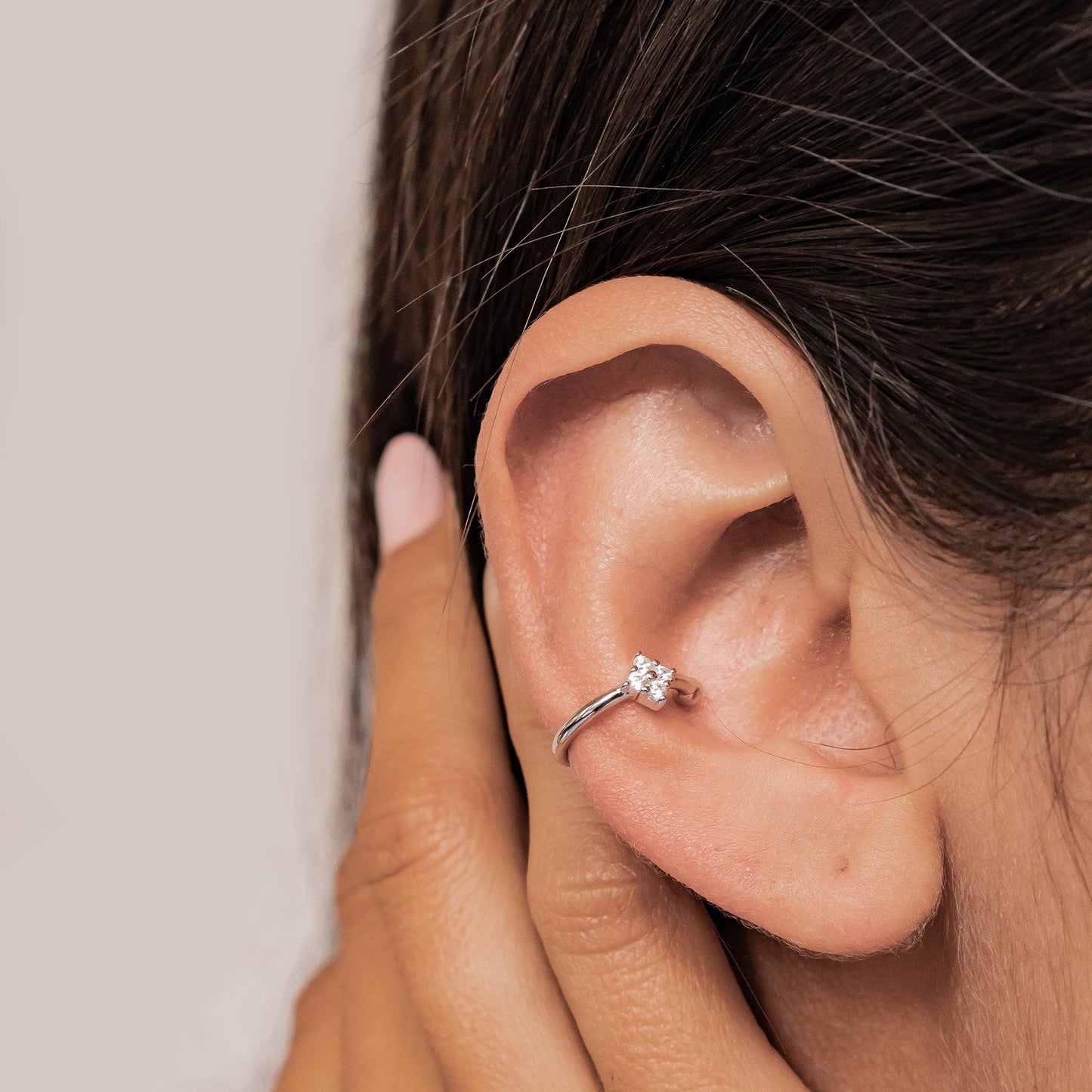 Daisy Ear Cuff Sterling Silver