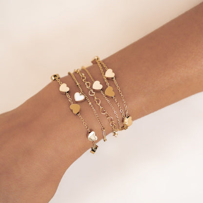 Delicate Heart Chain Bracelet