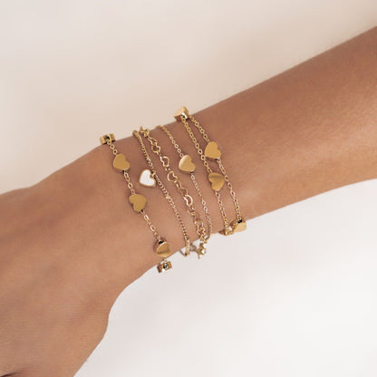 Delicate Heart Chain Bracelet