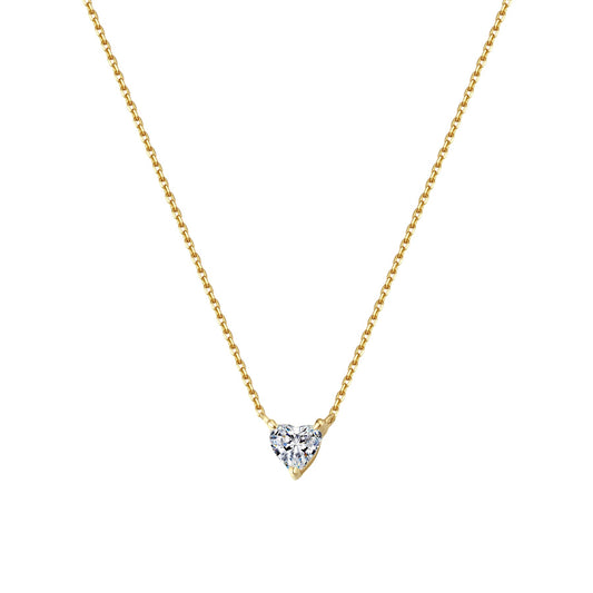 Devotion Diamond Heart Pendant Necklace 14K Gold