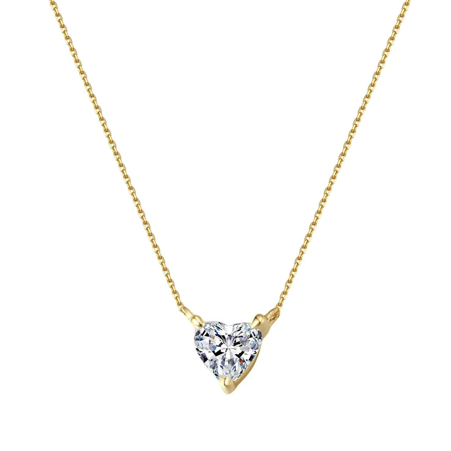 Devotion Diamond Heart Pendant Necklace 14K Gold