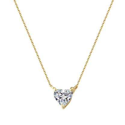 Devotion Diamond Heart Pendant Necklace 14K Gold