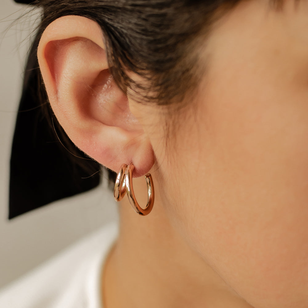 Double Side Hoop Earrings