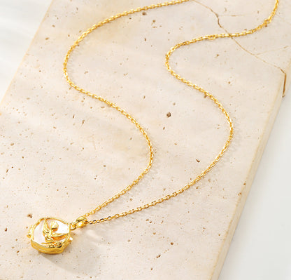 Dove & Olive Branch Locket Necklace Sterling Silver