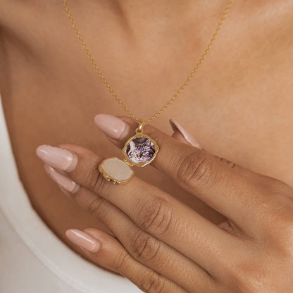 Dove & Olive Branch Locket Necklace Sterling Silver