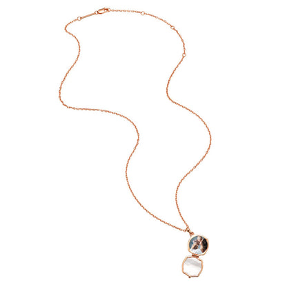 Dove & Olive Branch Locket Necklace Sterling Silver