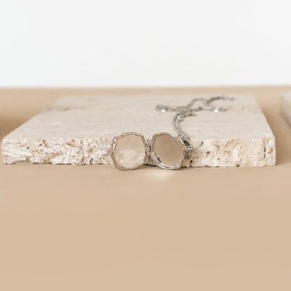 Dove & Olive Branch Locket Necklace Sterling Silver