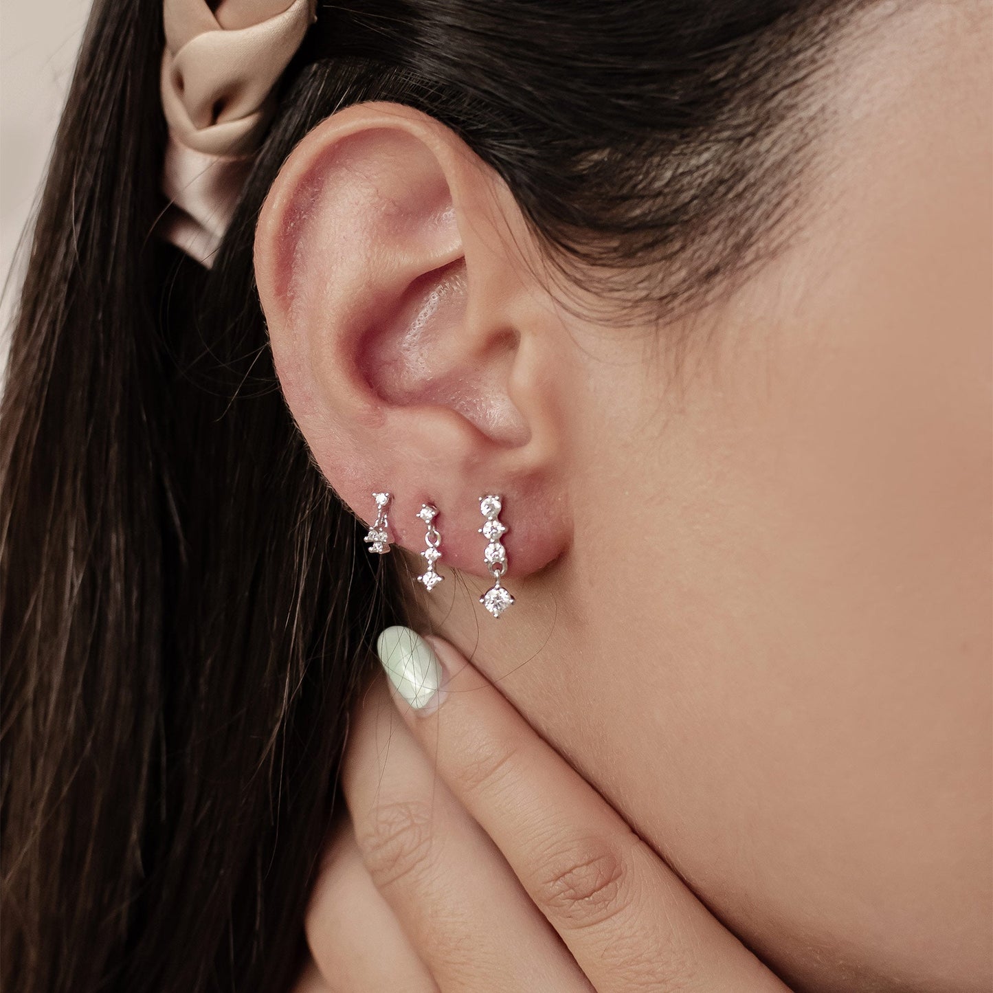 Drop Earrings Set Sterling Silver