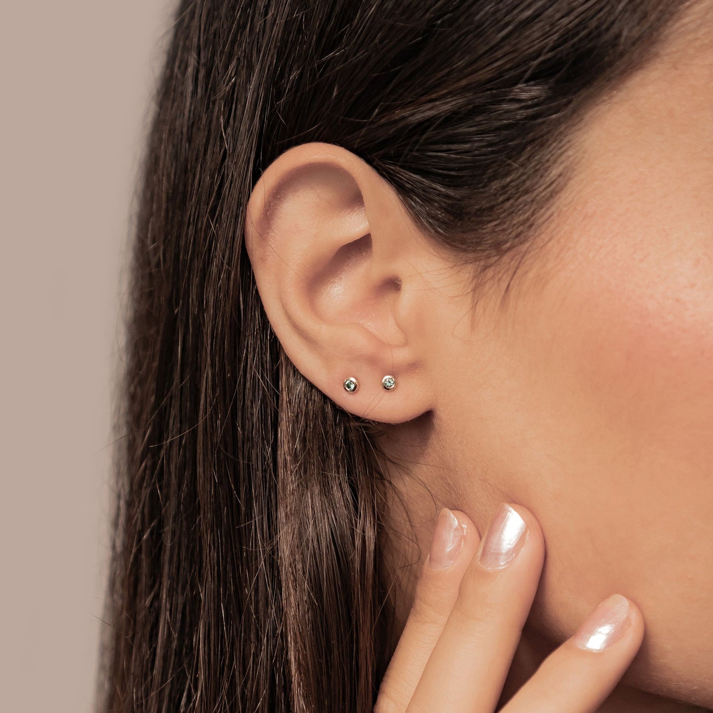 Evergreen Soul 14K Gold Emerald Stud Earrings