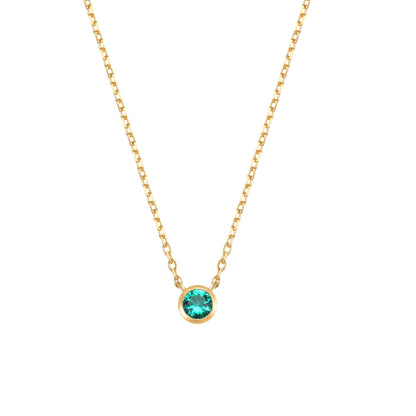 Evergreen Soul 14K Gold Emerald Necklace