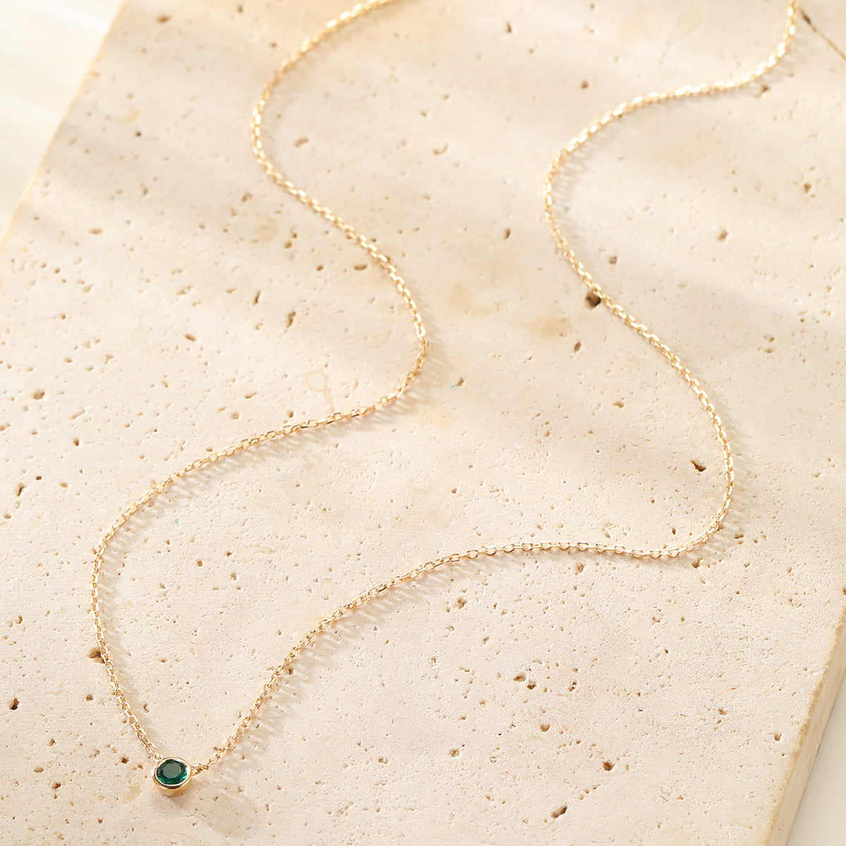 Evergreen Soul 14K Gold Emerald Necklace