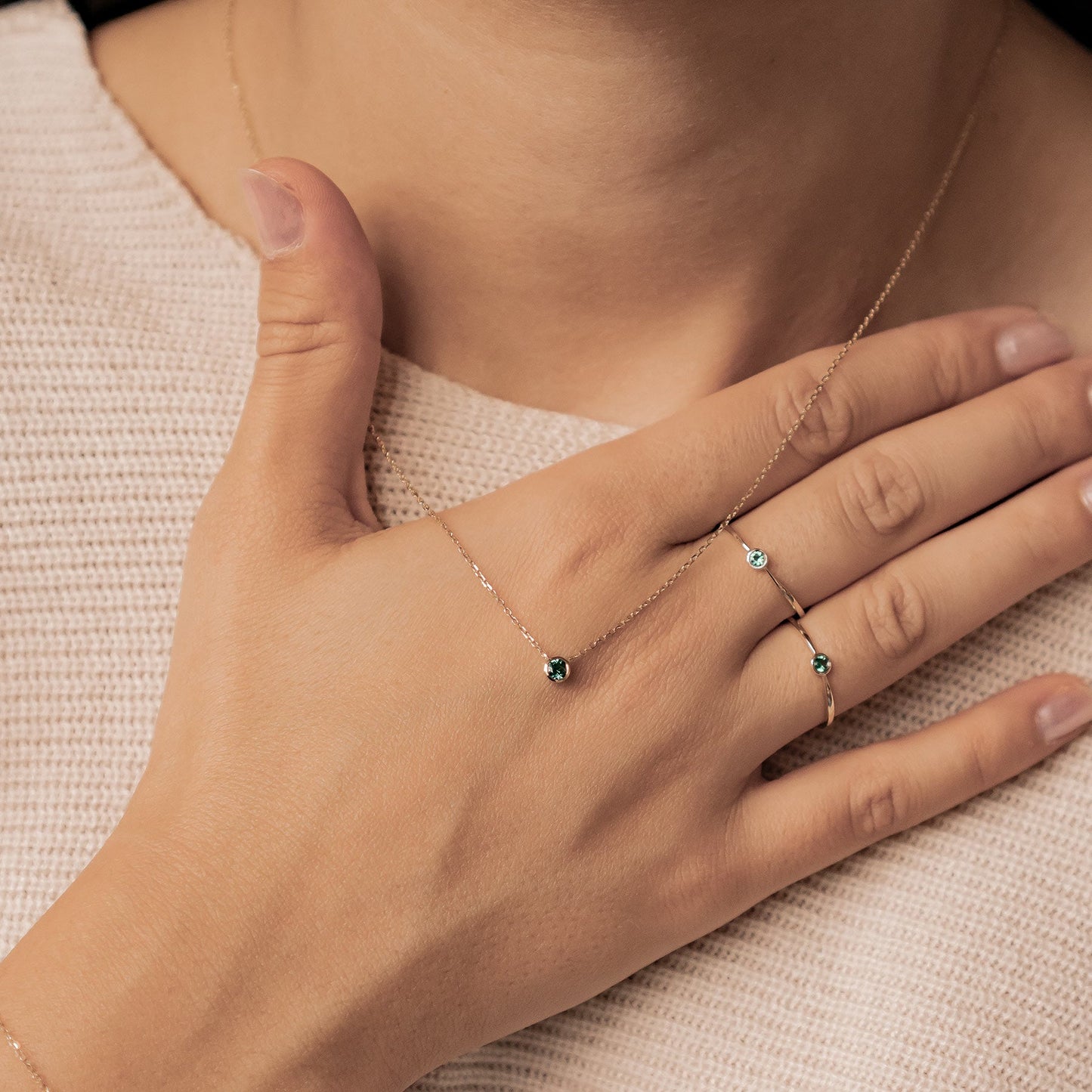 Evergreen Soul 14K Gold Emerald Necklace