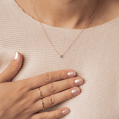 Evergreen Soul 14K Gold Emerald Necklace